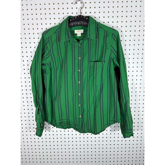 Maeve Anthropologie striped button down shirt size 12 - Picture 1 of 4